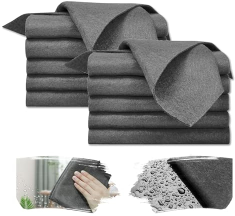 JNYUTEEN 10 Stück Verdicktes Magisches Reinigungstuch, 30x30 cm Wiederverwendbaren Mikrofasertücher, Mikrofaser Reinigungstücher Putzlappen Putztücher für Küchen Badezimmer Fenster Autos