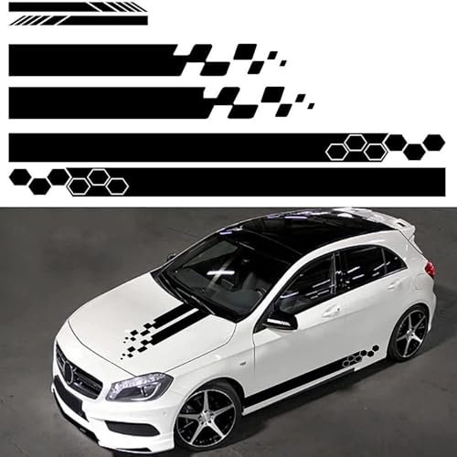 VTRWLMWN Auto-Karosserie-Aufkleber, für Peugeot 107 108 207 208 407 Auto Aufkleber Wasserdicht Stark Klebend Stilvolles Dekor Car Styling,A