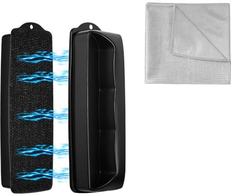 FuxFuis Aquarium Scheibenreiniger Magnet Plastik magnetischer fensterreiniger Algenmagnet Aquarium Magnetisches Reinigungswerkzeug mit Reinigungstuch Reinigungs Magnet Bürste für Aquarien Fenster