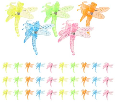 HEMOTON 50 Stück Pflanzenclips Transparent Kunststoff Drachenfliegen Orchideen Klammern Garten Klammern für Kletterpflanzen Robuste Pflanzenstützen für Blumen und Ranken Vielseitig