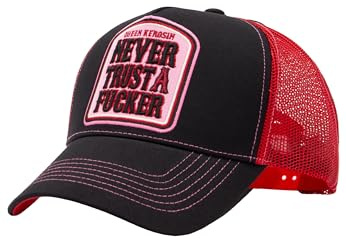 Queen Kerosin Damen Trucker Cap · Kappe · Leo · Leopard · Wild Cat · Fake Fur · Biker · Rider · Pinup · Rockabella · Vintage · Retro · Mesh · Netz · Patch · Snapback · Wild Rebel Royal Kitten Club