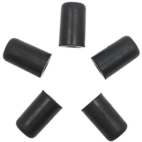 Dilwe 5Pcs Cello Endpin Tip Cap, Gummi Endpin Tip Protector Schwarz für Cello