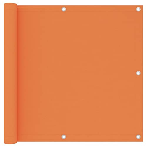vidaXL Balkon Sichtschutz Bespannung Terrasse Windschutz Sonnenschutz Balkonbespannung Balkonverkleidung Orange 90x500cm Oxford-Gewebe