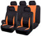 Flying Banner Sitzbezüge Auto Universal Set (Vollständige Reihe, Orange und Schwarz)