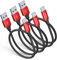 eyjiew [3Pack 50cm] Cable USB C corto, USB tipo C cargador 3A cable trenzado de nailon de carga rápida compatible con Samsung Galaxy S21 S20 S10 S10e S9 S8+ Plus, A71 A51 A52 A20e A21s A10e