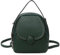 Leuchtbox Mini Damen Rucksack Urban Chic Design Daypack für Frauen Convertible 3-in-1 Umhängetasche Crossbody Bag Kunstleder (Dunkelgrün)