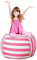 ZHDECOR Lazy Sofa Stofftier-Aufbewahrungs-Sitzsack-Stuhl-Abdeckung - Waschbare Sitzsäcke - Füllbarer Sitzsack mit Reißverschluss zum Organisieren von Plüschtieren für Jungen und Mädchen,Rosered-M