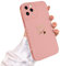 Newseego Coque Compatible avec iPhone 11 Pro, Doré Love-Heart Design Coque en Silicone Liquide Doux Mignon Coeur Côté Cadre Antichoc Caméra Housse de Protection pour iPhone 11 Pro-Rose