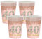 16 Stücke Pappbecher 40. Geburtstag,Einwegbecher Geburtstag,Rosé und Gold Papierbecher 235ml,Papptrinkbecher für Party Geburtstag,Happy 40th Birthday Trinkbecher Papier Set für 40. Geburtstag Party