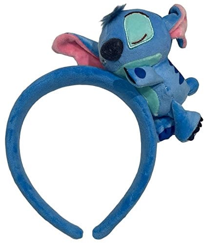 Stitch Minnie Mouse Disney Inspired Alice Headband With Plush Character Mascot Sleeping Hugging Woman Girls Head Band