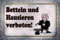 AGDeko® Schild aus Holz 12x18cm betteln Hausieren verboten zum Aufhängen oder Stellen Raum Dekoration