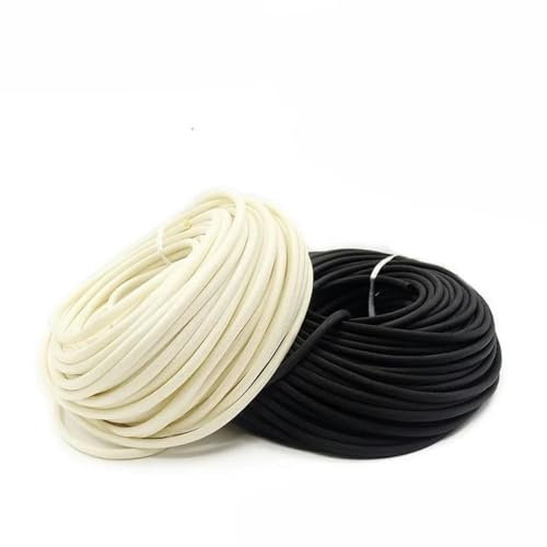 1/5M Manchon en Fibre de Verre 1~35mm Haute Température Chimique Tressé Gaine en Fibre de Verre Câble Tuyau Fil Wrap Tube en Fibre de Verre-Noir-8mm-1m