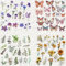 BOZILY 160pcs Flower & Butterfly Stickers for Scrapbooking, 80 Unique Designs