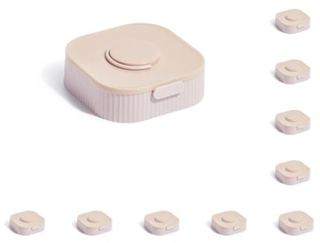 Juego de 10 bandejas de cubitos de hielo de plástico para bebidas, molde para congelar, congelar, hacer heladera, extraíble, color rosa claro