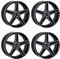 4x AUTEC Felgen Alufelgen DELANO 8.5x20 ET48 5x112 Schwarz matt poliert kompatibel mit Audi A3 A6 TT