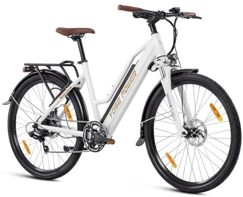 YOSE POWER 27,5'' City E-Bike 36V 250W Heckmotor mit 7 Gang Freewheel Damenfahrrad Herrenfahrrad mit 36V 13Ah Akku