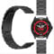 GIOPUEY Strap Compatible with TicWatch Pro 5/5 Enduro, Stainless Steel Watch Band, Black, Classic Casual Style