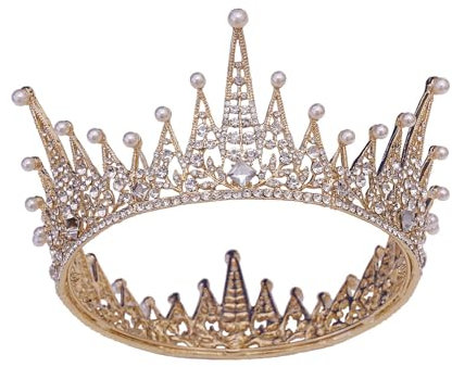 Funkelnde Kristall-Tiaras, schöne Brautschmuck, Kristall-Strasssteine, Perlen, Tiaras, zarte Kopfbedeckung für Braut und Hochzeit