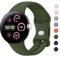 Oumida Bracelet Compatible avec Google Pixel Watch 2 / Pixel Watch, Colorée Sport Silicone Souple Bracelet pour Google Pixel Watch 2/1 (Vert,L)