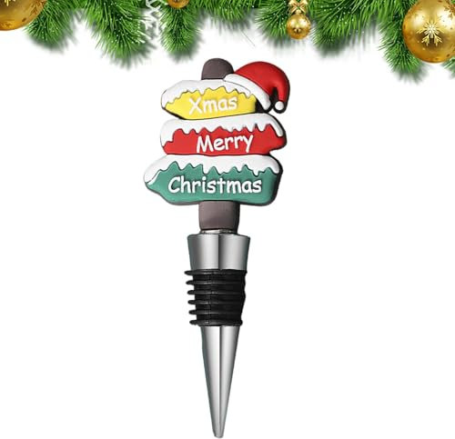 Erconsso Weihnachtsbaum-Weinverschluss, Weinflaschenkorker - Flasche Wein Top,Weindeckel für Weinflaschen, Bierflaschenverschluss, Weinflaschenkorken, Verschluss für Weinflaschen, Bierflaschen,