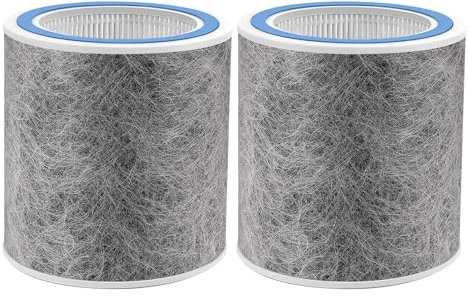 CHAMONNY HP102 Replacement Filter, Compatible with Shark Air Purifier Model HP102PET, HP132, HP152 and HC450, HC451, HC452, HC455, Part # HE1FKPET, HE1FKBAS, HE1FKBASMB, 2 Pack