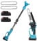 Batteria ad alta velocità da 8 pollici per Makita 21 V, motosega telescopica senza spazzole, 2 in 1 Mini 8 pollici e telescopio elettrico, altezza di lavoro fino a 4,5 m (2 batterie)