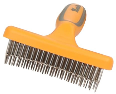 DECOMELODY Cepillo Cuidado De Dientes para y Gatos Herramienta Deshedding y Desmatado Cepillo Ergonómico Aseo De Cachorros