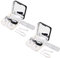 WRITWAA 2 pcs Portable Lens Holder Box with Mirror Square Lens Container for Women Lightweight and Durable Tweezers Case Black for Travel and Outdoor Activities