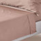 HOMESCAPES Bio-Bettlaken braun 270x300 cm, Satin-Betttuch ohne Gummizug, Haustuch aus 100% Bio-Baumwolle