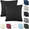 CelinaTex Active Dekokissen Bezug Doppelpack Set 50x50 schwarz Baumwolle Jersey Sofakissen Kissenhülle 5001528