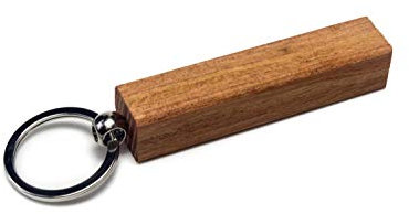 WoodBi Schlüsselanhänger aus Holz | 5 Holzarten | Schlüsselring Geschenk Anhänger | Gute Qualität aus Deutschland (Rosenholz, Kreis)