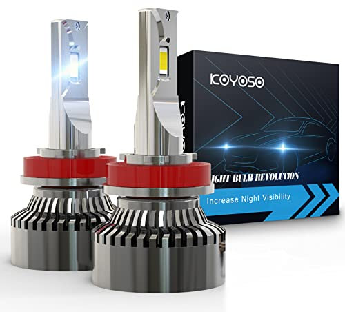 KOYOSO Ampoules H11 LED 20000LM 120W pour 12V Automobiles, 6000K Blanc