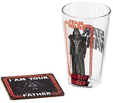Funko UT-SW06422 Star Wars Pint Glass and Coaster Set, Multicolour, 568ml