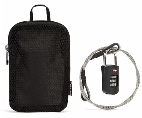 pacsafe Prosafe 1000 Combination Lock with Steel Cable Black