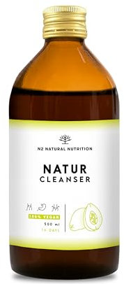 NATUR CLEANSER Flüssig 500ml 12 hocheffizienten Natur Pflanzen | Natürlich & Körper entgiften & bei Grüner Tee Guarana Papaya Löwenzahn Orthosiphon Vegan N2 Natural Nutrition