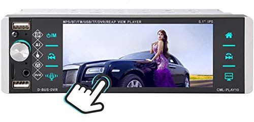 1DIN 5.1 Pulgadas de Pantalla táctil Radio de Coche 5188 con micrófono de Collar Reproductor MP5 Bluetooth Manos Libres RDS Autoradio