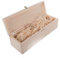 WooDeeDoo 1 Bottle Wine Wooden Box with Clasp Prefilled with Wood Wool – 36 x 11 x 10.5 cm – Gift Presentation Case for Engraving Craft or Personalised Keepsake Carrier