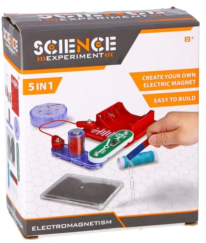 SCIENCE EXPERIMENT 370-4314 Elektrobaukasten Elektromagnetismus, Experimente für Zuhause, batteriebetrieben, Experimentierkasten mit elektrischen und magentischen Modulen, für Kinder ab 8 Jahren