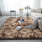 Aujelly Soft Area Rug Schlafzimmer Shaggy Teppich Zottige Teppiche Flauschige Bunte Batik-Teppiche Carpet Neu Braun 230 x 300 cm