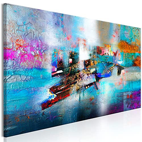 murando Acrylglasbild Abstrakt 135x45 cm 1 Teilig Wandbild auf Acryl Glasbilder Kunstdruck Moderne Acrylglas Platte Wanddekoration Geschenke Heimdekoration Glasbild Textur bunt wie gemalt a-A-0770-k-a