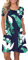 AUSELILY Vestidos Verano Mujer Vestido T-Shirt Casual Manga Corta con Bolsillos Estampado Azul L