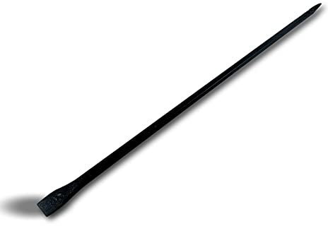 Barre à mine en fer forgé | Lot de 3 | Petit modèle 145 cm | Très haute résistance | 1 embout plat et 1 embout pointu | Levier pour soulever et déplacer | Creuser forer décoller | Kibros BARAM125x3
