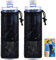 Riakrum 2 Stück Wasserflaschenhalter für Rucksack, faltbare Netz-Wasserflasche und Snackhalter, verstellbare Wasserflaschentasche, taktische Aufsätze, Fahrrad, Schwarz