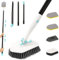 Canvint Bathroom Shower Cleaning Brush, Scrubbing Brush with 51'' Long Handle and Locking Head, Detachable Tile Cleaner Brush Cleaning Products for Shower Floor Bathtub Wall Glass (White)