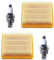ADEFOL 2 Piezas Filtros de Aire para STIHL FS89 FS91 FS111 FS131 FS311 HT102 HT103 HT132 HT133 KM91 KM111 KM131 FC91 FC111 BT131 FR131, Desbrozadora Repuesto Filtro Aire con Bujías