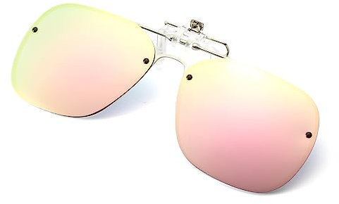 Long Keeper Polarisierte Sonnenbrille Clip für Brillenträger - Sonnenbrille Aufsatz Clip On Sonnenbrille für Damen Herren Sonnenbrille Zum Aufstecken Auf Brille, 56mm