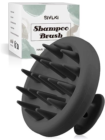 SIVLKI Spazzola massaggiante per cuoio capelluto, massaggiatore scalp, spazzola per shampoo in silicone, massaggio per peeling e massaggio alla testa