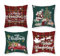 MUSOLEI Weihnachten Kissenbezüge Weihnachtsdeko Kissen 4er-Set 45x45cm Innen Deko Weihnachtsdekoration Indoor Merry Christmas Kissenbezug für Schlafzimmer Sofa, Weihnachten 01