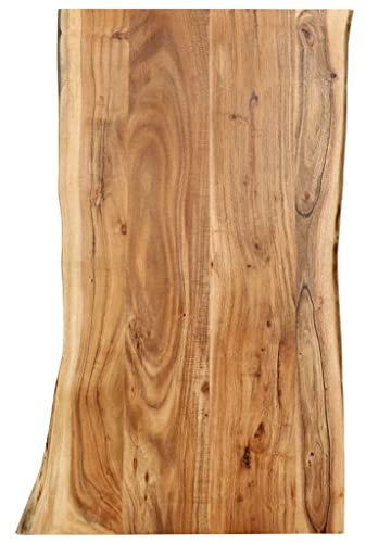 Toshilian Plateau de Table en Bois d'Acacia Massif - Dessus de Remplacement 100x(50-60)x2,5 cm