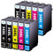 Hyggetech 34XL 10er Kompatible Tintenpatronen für Epson 34XL 34 XL Tintenpatronen Kompatibel mit Epson Workforce Pro WF-3720 WF-3725 WF-3720dWF WF-3725DWF